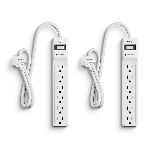NXT Technologies™ 6Outlet Surge Protector, 2.5' Cord, 500 Joules, 2