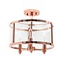 Lalia Home 3-Light 13" Farmhouse Glass and Metallic Accented LED Semi-flushmount, Rose Gold (LHM-1000-RG)~#|#~32E29553-6592-4BC5-82A13E8FA9A5D9BA_sc7