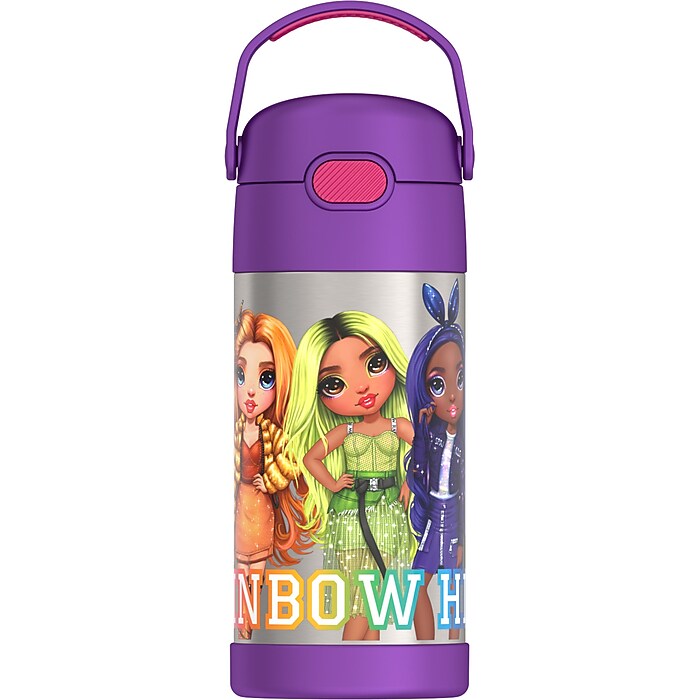 Thermos FUNtainer Rainbow High Stainless Steel Vacuum Insulated Water Bottle,  12 oz. (EAF4103WI6) | Staples