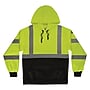 Ergodyne GloWear 8311BK High Visibility Long Sleeve Black Bottom Hooded Sweatshirt, ANSI Type R Class 3, Lime, 3XL (22877)~#|#~32E6A5F6-7EB8-4FBE-A7DEFF3ECF46AF6D_sc7