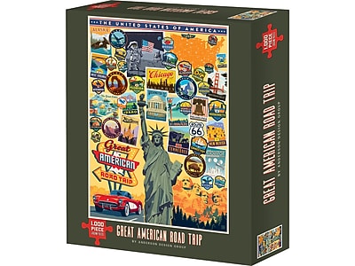 Road Trip USA Puzzle – 1000 Teile, Mid-Century Design, Ideal Für Puzzle-Fans