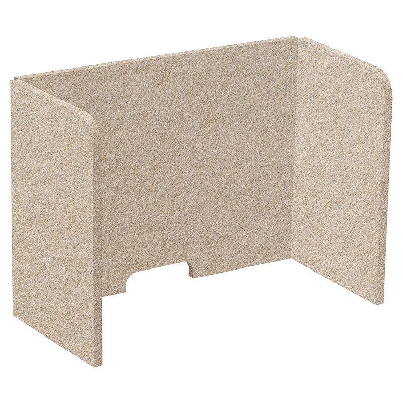Versare SoundSorb Foldable Fabric Freestanding Privacy Panel, 18"H x 24"W, Beige (DS7826123-1) image 1