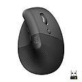 Logitech Lift Vertical Ergonomic Wireless Optical USB Mouse, Graphite (910-006466)