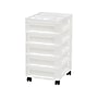 Iris 5-Drawer Storage Cart, White/Translucent White (585007)~#|#~32F82D92-CB41-4114-95C237F1573B5EC6_sc7