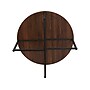 Household Essentials Jamestown 31.5"Dia. Laminate Round Coffee Table, Mid-Century Walnut/Black (8129-1)~#|#~32FAB730-C848-4EAD-BAC856307CFBBCA5_sc7