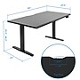 Mount-It! Dual Motor 60"W Electric Adjustable Standing Desk, Black (MI-18121)~#|#~3309F88C-4738-48E1-88B7036200A30E8F_sc7