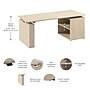 Bush Business Furniture Stratus 72"W Electric Adjustable Standing Desk with Bookcase, Natural Elm (SUT006NE)~#|#~33105DD3-77CE-4AA0-83EC306AAD9B473B_sc7