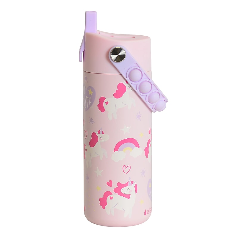 Elemental Core Pop Stainless Steel Double Wall Insulated Water Bottle, 18 oz., Unicorn Magic (EBC18UM26P) image 1