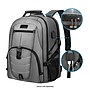 SaharaCase All-in-One Laptop Backpack, Large, Gray (LT00086)~#|#~33128467-0B17-4483-919684D1B6A5D73C_sc7