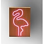 Simplee Adesso LED Wood Framed Neon Flamingo Table/Wall Lamp, 9"H, Brown/Multi-Color (SL3722-12)~#|#~331412C6-86CF-41F1-A0EA3AB3FC0FAC2F_sc7