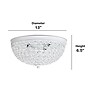 Lalia Home Crystal Glam 2 Light Ceiling LED Flush Mount, White (LHM-2000-WH)~#|#~33192A20-CDDF-443D-A083141CB4A5ECEA_sc7