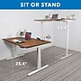 Mount-It! 55"W Electric Adjustable Standing Desk, Brown/White (MI-18068)~#|#~33228E78-5C62-4B2F-8371566C428EFA48_sc7