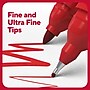 TRU RED™ Pen Permanent Markers, Twin Tip, Assorted, 4/Pack (TR57828)~#|#~3327E5FB-5ABF-4326-8695B8150A2FE44F_sc7