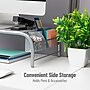 Mind Reader Ventilated Monitor Stand with Side Storage, Silver (MESHM-SIL)~#|#~3328C35D-0EEF-447D-BDA0F1684F3FD59D_sc7