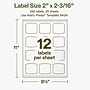 Avery Hemp Arched Square Laser/Inkjet Multipurpose Labels, 2" x 2-3/16", Off-White (240/Pack)~#|#~33290016-457A-40D2-A0B8BC02339E66B2_sc7