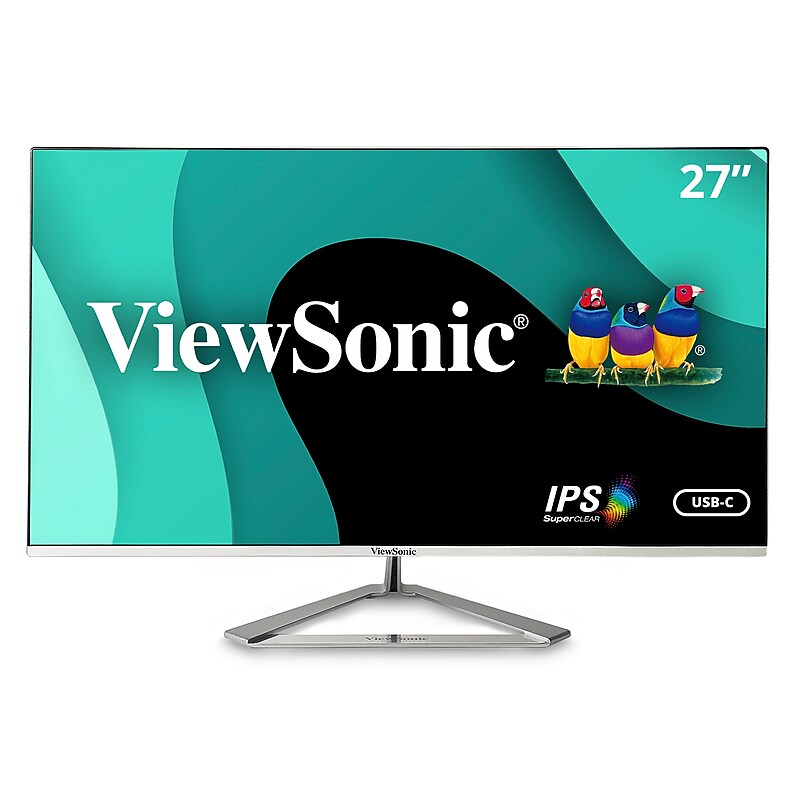 ViewSonic Thin-Bezel 27" 4K Ultra HD 60Hz LED Monitor, Silver (VX2776-4K-MHDU) image 1