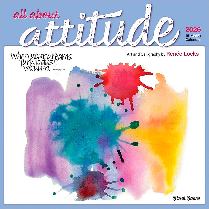 2026 BrownTrout All About Attitude 12" x 12"  Monthly, Paper Cover, All About Attitude (9798330707805) image 1
