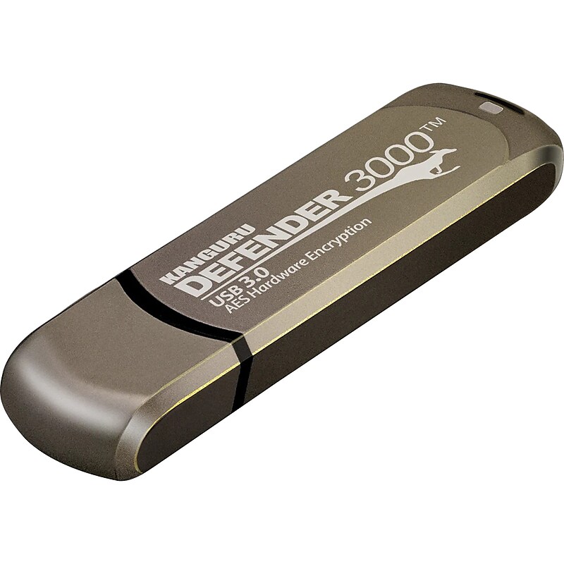 Kanguru Defender 3000 512GB USB 3.2 Flash Drive, Gold (KDF3000-512G) image 1