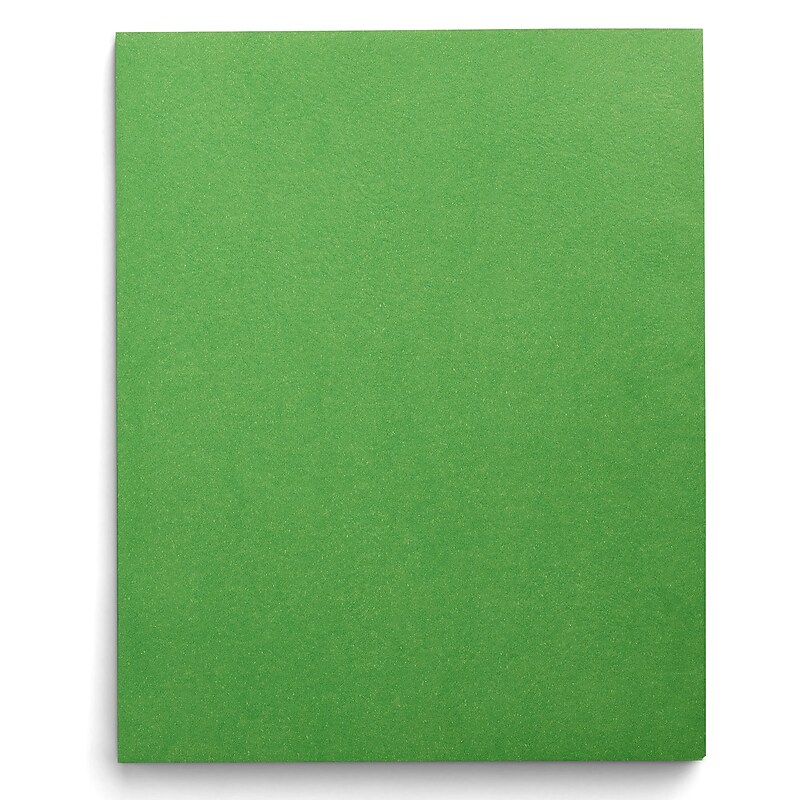 Staples Smooth 2-Pocket Paper Folder, Green, 25/Box (ST27533) image 1