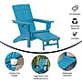 Flash Furniture Halifax Adirondack Chair with Cup Holder and Pull Out Ottoman, Blue (LEHMP1045110BL)~#|#~333D364C-33D1-4379-A3EBB95BCC7CA426_sc7
