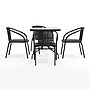 Flash Furniture Lila 28'' Square Table with 4 Rattan Stack Chairs, Black (TLH073SQ037BK4)~#|#~3342893F-D99E-4328-BB3E0EE22A92DF21_sc7