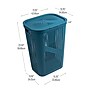 Mind Reader 15.85-Gallon Slim Laundry Hamper with Lid, Plastic, Blue, 2/Set (2HBIN60-BLU)~#|#~33442080-3313-48FC-8690A63EFAB95203_sc7
