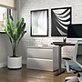Staples 2-Drawer Lateral File Cabinet, Letter/Legal Size, Lockable, 28.15"H x 36"W x 18.62"D, Light Gray (60923/17452)~#|#~3344E25F-08C5-4930-B82766BC0D2787A3_sc7