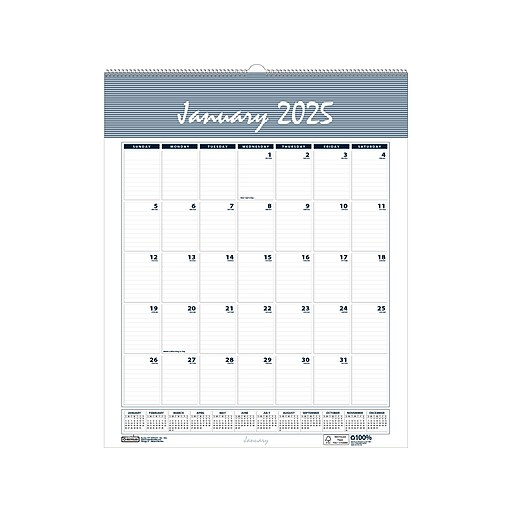 2025 House of Doolittle Bar Harbor 15.5" x 22" Monthly Wall Calendar