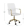 Martha Stewart Taytum Faux Leather Swivel Office Chair, White (CH142370WHGLD)~#|#~334A9137-AE62-4A37-952A1AF39122CAF1_sc7