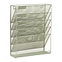 Staples 5-Pocket Metal Mesh Mountable Wall File, Letter Size, Sage Green (ST63849)~#|#~334C7B8E-B7BB-4A00-895316AFDF73C454_sc7