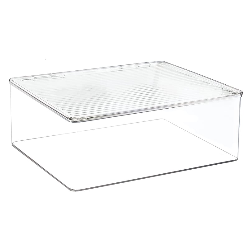 interDesign Binz Stackable Plastic Desk Organizer, Clear (40217) image 1