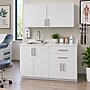 Viva Comfort 36'' H x 48" W Medical Cabinet with Left Sink and 48" W Wall Cabinet, 4 Doors, 2 Drawers, Gray (90248LS-GRY-WAL)~#|#~334E763F-75C9-46E9-A2B063E8BEFB609A_sc7