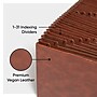Smead Tuff Box Bottom Heavy Duty Reinforced Faux Leather Accordion File, Alphabetical Index, 31 Pocket, Letter, Brown (73785)~#|#~334FD3F4-A18E-4672-B3CBF6E570BDB539_sc7