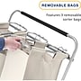 Whitmor 3-Section Rolling Laundry Sorter, Metal, (6640-4794)~#|#~33564F82-8EAB-4117-A99B229F4B3F0B49_sc7
