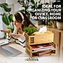 Officemate Bamboo Desk Accessories 2-Compartment Stackable Bamboo Desk Organizer, Natural Wood Grain (71001)~#|#~335D04C5-1D30-4F84-91146086A82E94A3_sc7