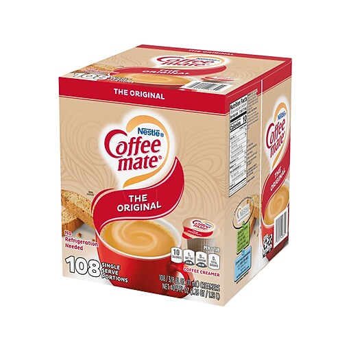 Coffee mate Original Dairy Free Liquid Creamer, 0.38 fl. oz., 108