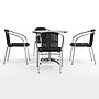 Flash Furniture Lila Indoor-Outdoor 31.5'' Round Table Set with 4 Rattan Chairs, Black (TLH32RD020BKCH4)~#|#~336387DC-5DED-441E-B4241CEFB7D9AD40_sc7