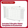 TRU RED™ Templated Magnetic Glass Dry-Erase Whiteboard, 3' x 2' (TR62139)~#|#~33644B74-46FB-484D-826AFD9D6B28FD49_sc7