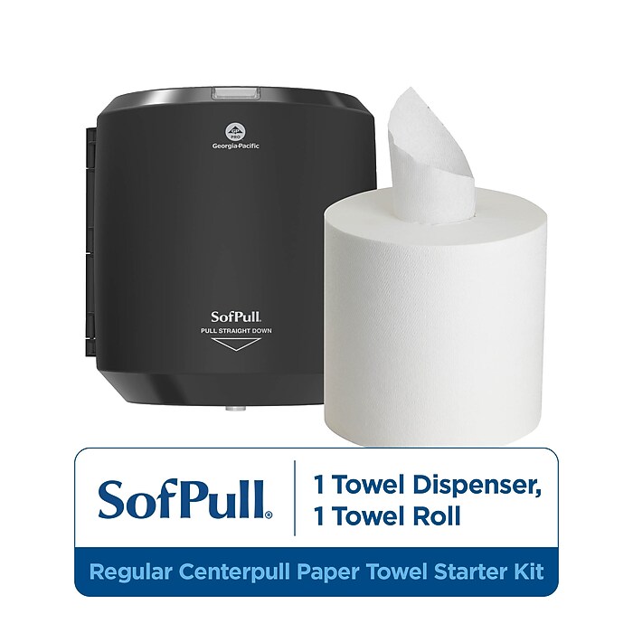 Georgia-Pacific SofPull Paper Towel Dispenser Kit, Black (58206B