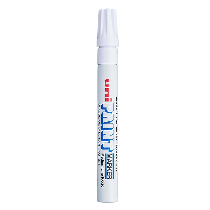 uni PAINT PX-20 Fabric Marker, Medium Point, White (63613