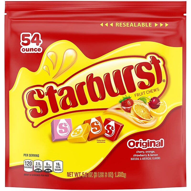Starburst Original Fruit Chews Candy, 54 oz. (209-00102) image 1