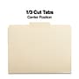 Staples 30% Recycled File Folders, 1/3-Cut Tab, Center Position, Letter Size, Manila, 100/Box (ST116780/116780)~#|#~336CD541-DD0C-488C-B5F1A00B5C80836F_sc7