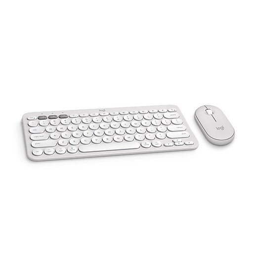 Logitech Pebble 2 Wireless Mouse Keyboard Combo, Tonal White (920