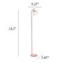 Simple Designs Sleek Essentials 54.5" Metal Floor Lamp with Wire Cage Shade, Pink (LF1050-PNK)~#|#~3371DEE0-4CF0-4ED3-B5D8C6589F3CFD16_sc7
