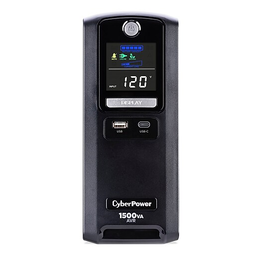 CyberPower 1500VA 10-Outlet Battery Backup UPS Systems, Black