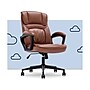 Serta Hannah I Ergonomic Bonded Leather Swivel Executive Chair, Cognac (43670H)~#|#~337CF3C6-A69B-40F6-ACCD3CC10B2579C7_sc7