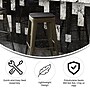 Flash Furniture Cierra Industrial Metal Indoor Bar Height Stools without Back, Gunmetal/Black, 4-Pieces/Pack (4ET32030GNRPL2B)~#|#~33836AF9-3650-4302-A445DE8AE34019AA_sc7