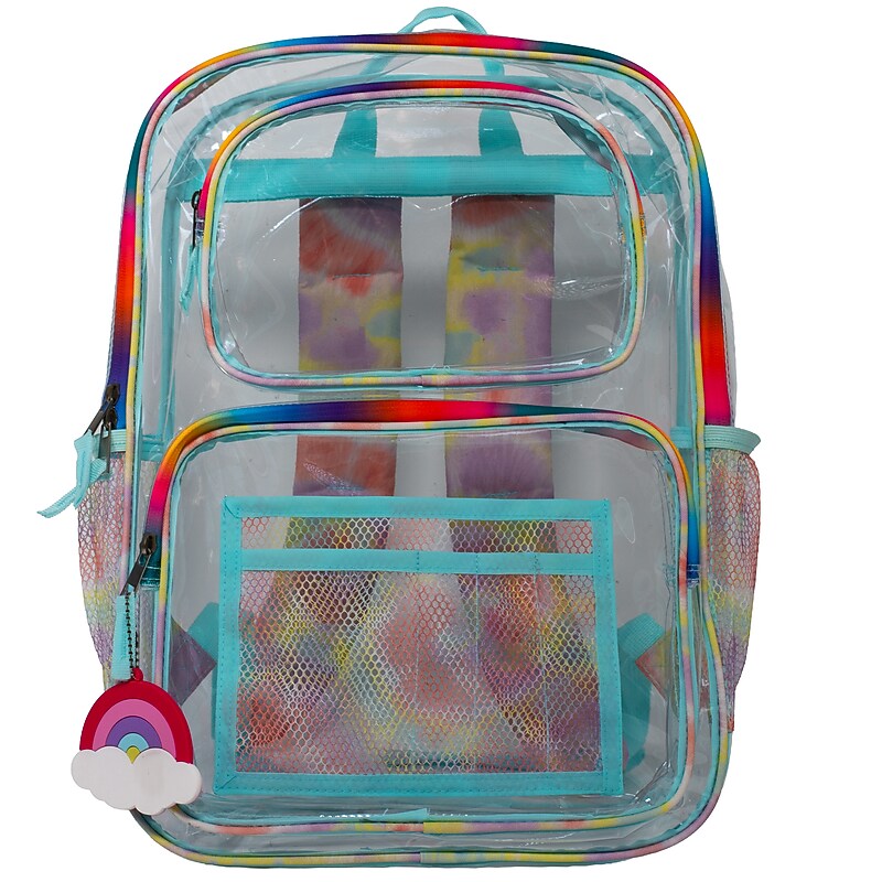 Accessory Innovations Tie Dye Swirl Backpack, Large, Clear (B26GC66567-ST) image 1