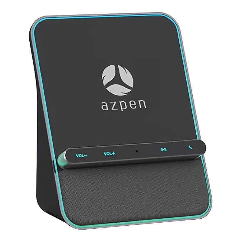 Azpen Fast Wireless Charging Hub with Bluetooth Speakers & Speakerphone, 10 Watt, Black (DockAll D5) image 1