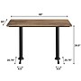 Flash Furniture TopGuard 48" x 30" Rectangular Wood Dining Table with X-Base, Natural/Black Base (ST3048NATT0522)~#|#~338E4D93-77B1-43A8-A6DEC60B7934201D_sc7